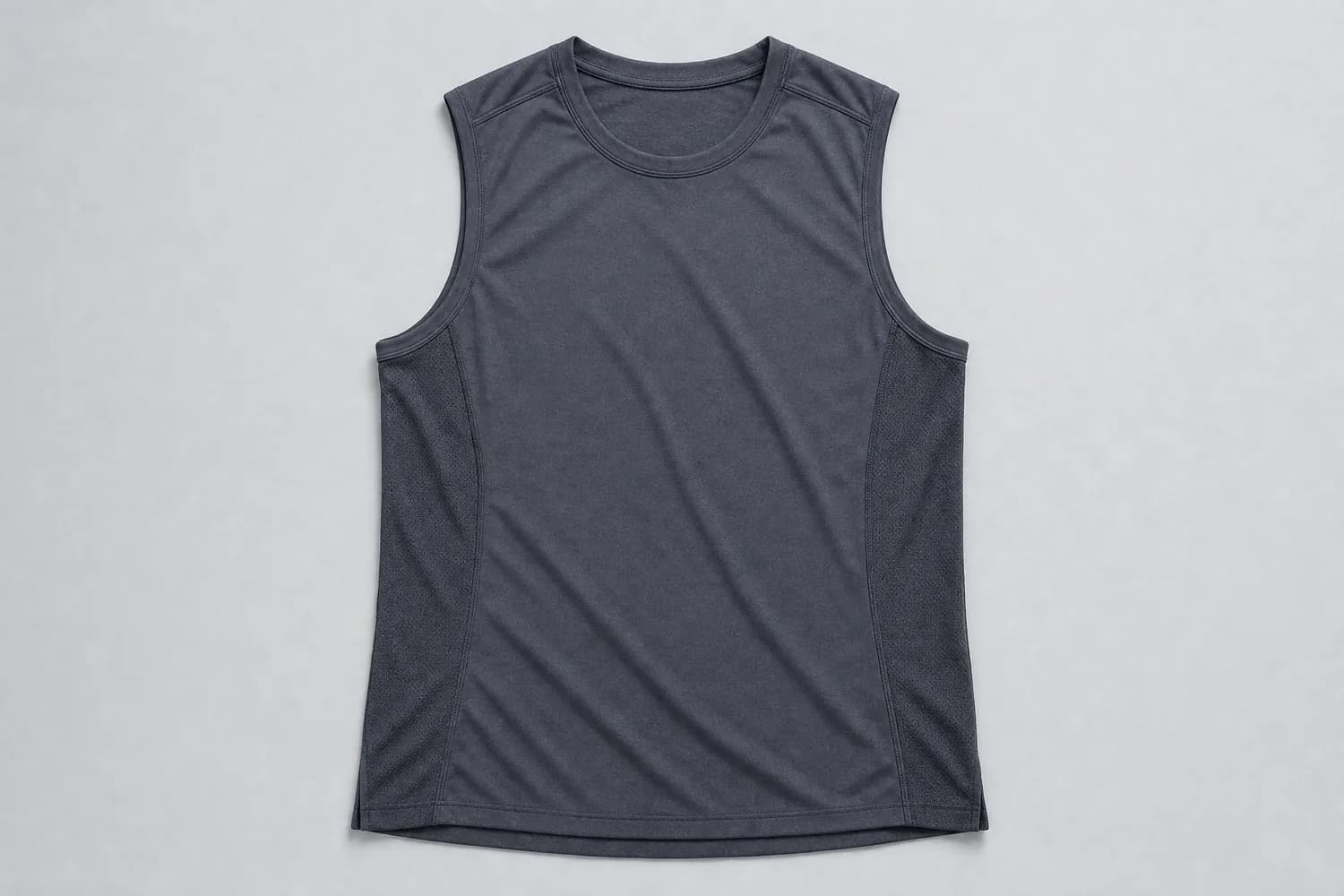 Training tank laid flat on a plain studio background, photographed from above